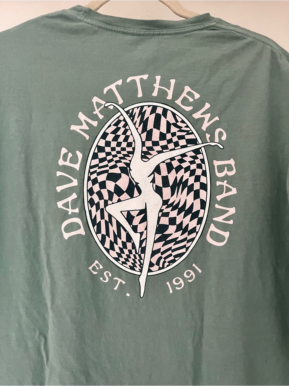 DMB Dave Matthews Band Warped Firedancer T-Shirt Sage Green Size XL - Picture 4 of 7